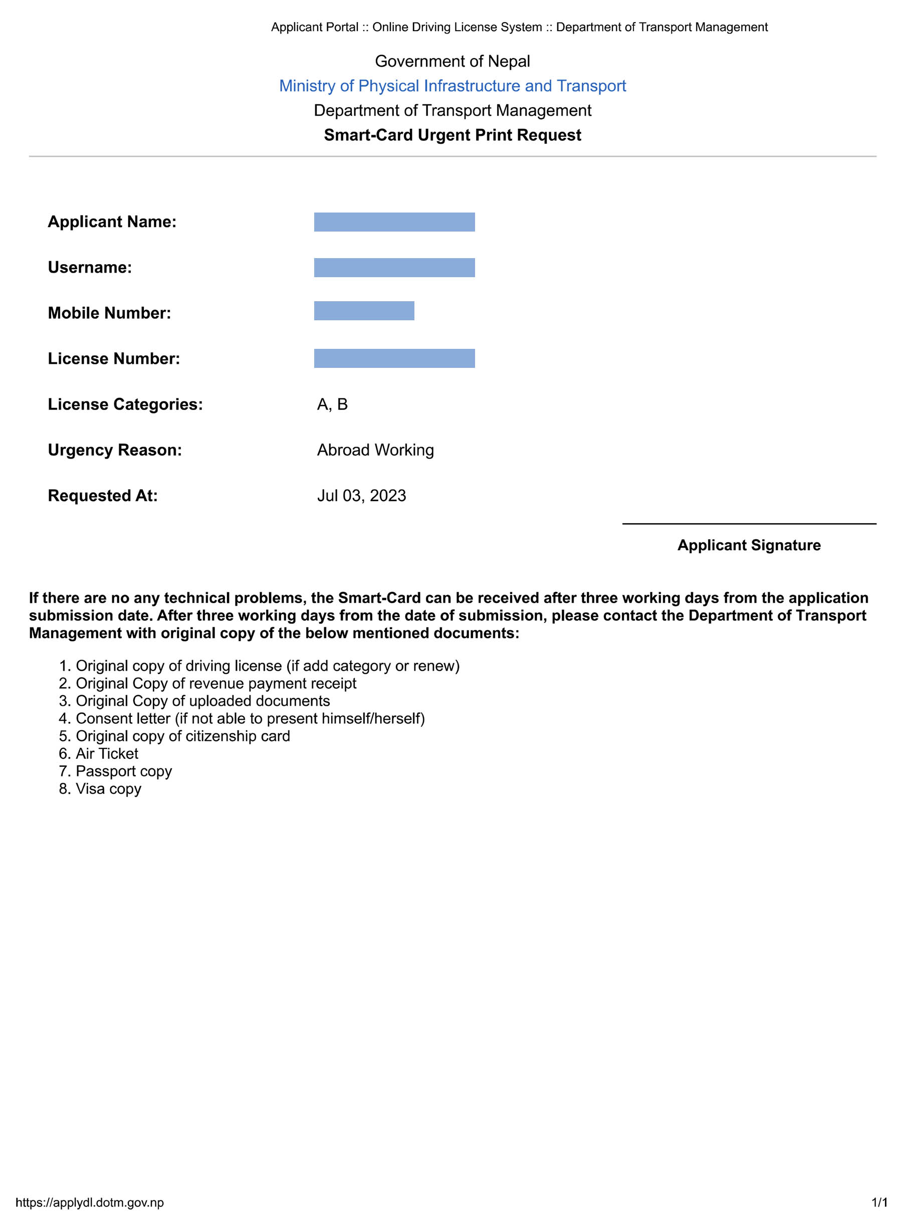 Applicant Portal __ Online Driving Lice... __ Department of Tran